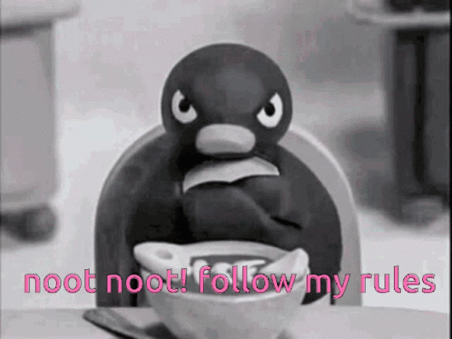 Angry Noot Noot Says Follow My Rules GIF