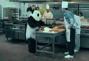 Angry Panda In The Kitchen GIF