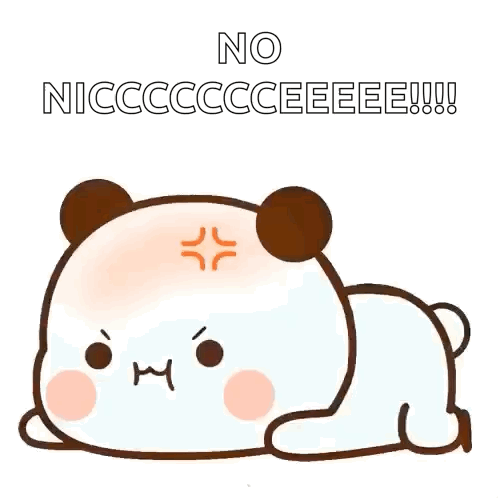 Angry Panda Laying Down Saying No Nicccceeee