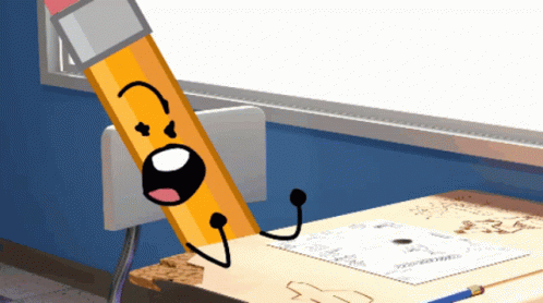 Angry Pencil Screaming GIF