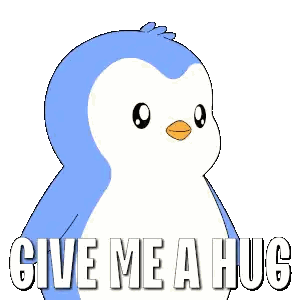 Angry Penguin Saying Give Me a Hug