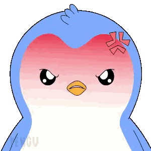 Angry Penguin with Pengu Text