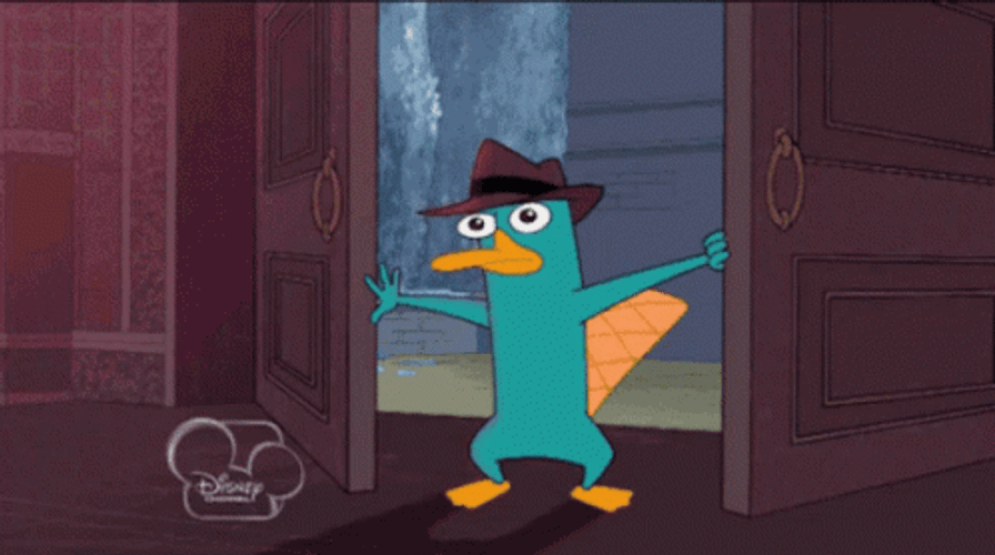 Angry Perry The Platypus Closing Door GIF