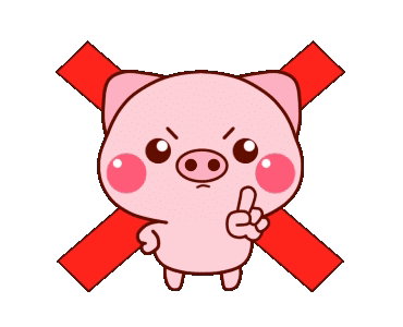 Angry Pig Saying No GIF
