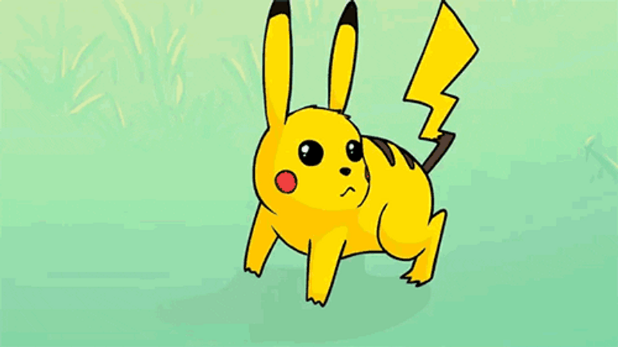 Angry Pikachu Funny Cartoon GIF