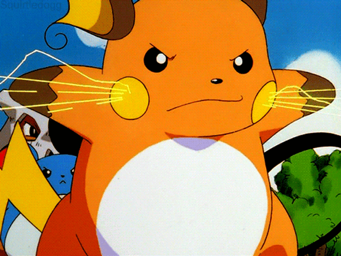 Angry Pokemon Raichu GIF