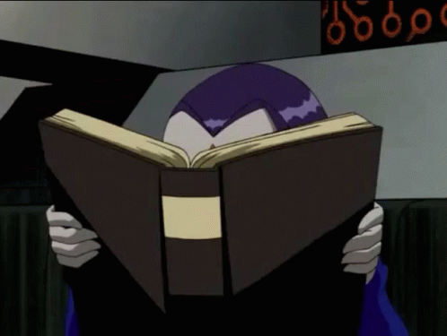 Angry Raven Reading Book GIF