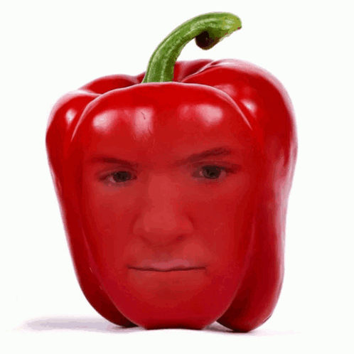 Angry Red Pepper With Teeth GIF