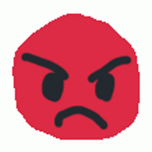 Angry Red Pixel Art Face
