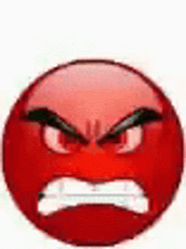 Angry Red Smiley Face