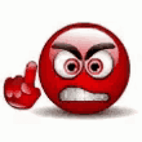 Angry Red Smiley Pointing GIF