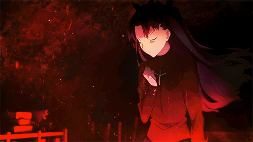 Angry Rin Tohsaka Anime GIF