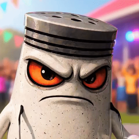 Angry Salt and Pepper Shaker