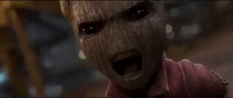 Angry Shouting Baby Groot GIF