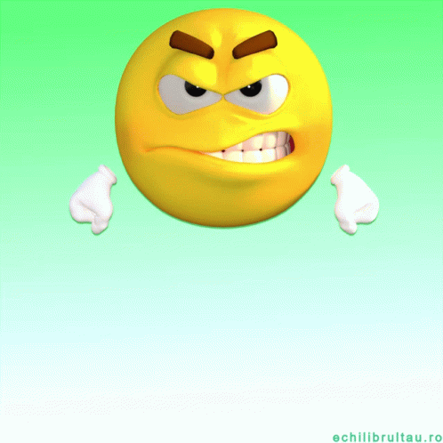 Angry Smiley Face Green Background Echilibreltau.ro