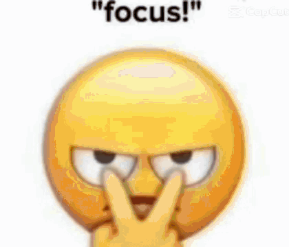 Angry Smiley Saying Focus