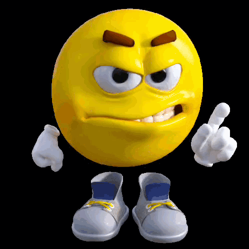 Angry Smiley With White Shoes
