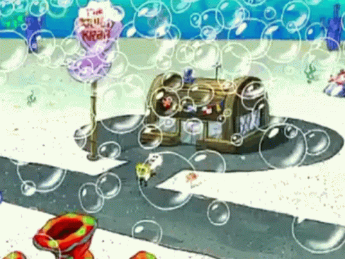 Angry Spongebob Squarepants Outside Krusty Krab GIF