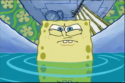 Angry Spongebob Squarepants Sucking Up Water GIF