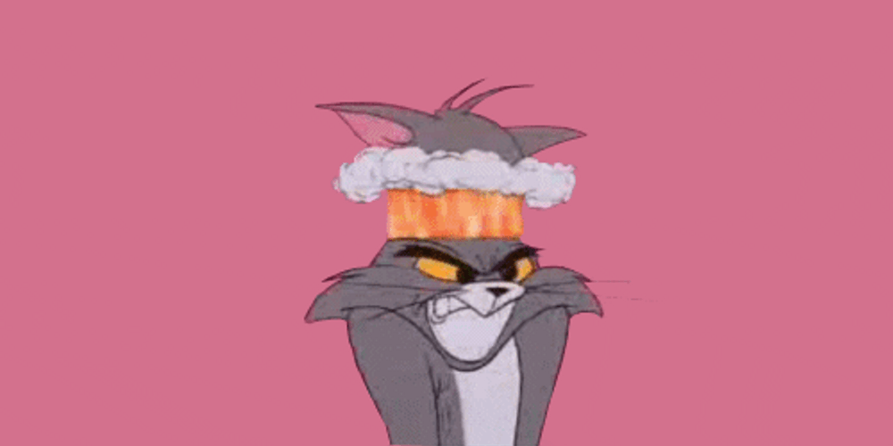 Angry Tom Cat Head Explosion GIF