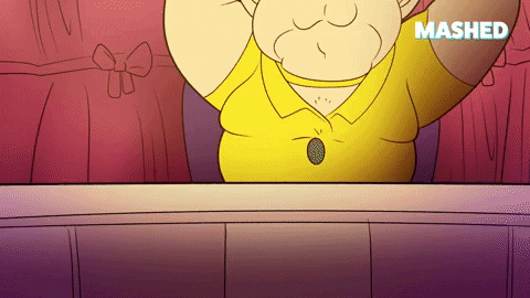 Angry Wario Smashing Wood GIF