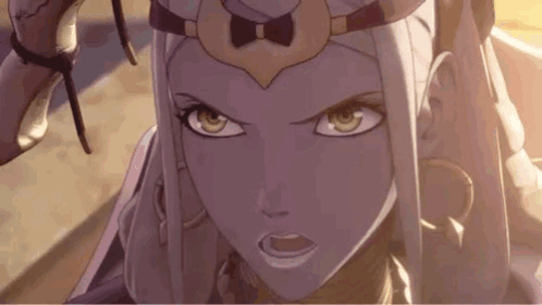 Angry Woman Face in Video Game
