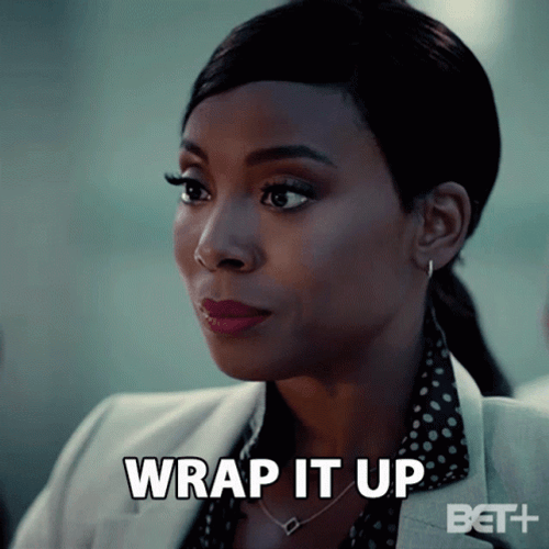 Angry Woman Wrap It Up GIF