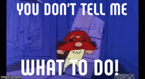 Angry Yosemite Sam While Jumping GIF