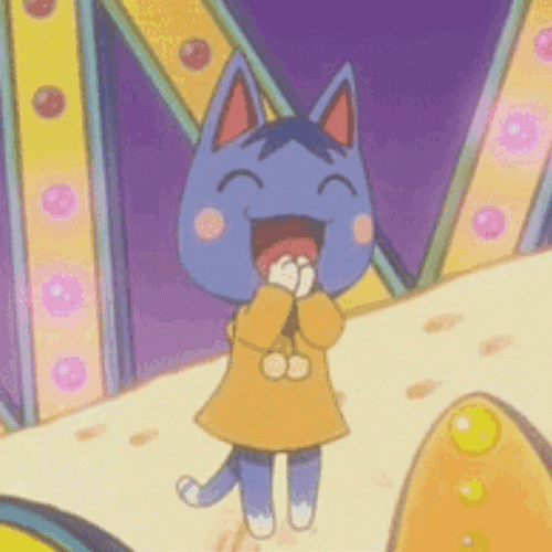 Animal Crossing anime Rosie cheer GIF
