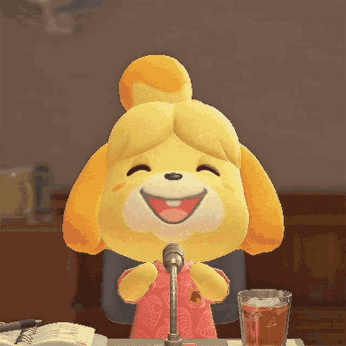 Animal Crossing Isabelle happy clap GIF
