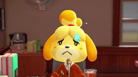 Animal Crossing Panicking Hunter GIF
