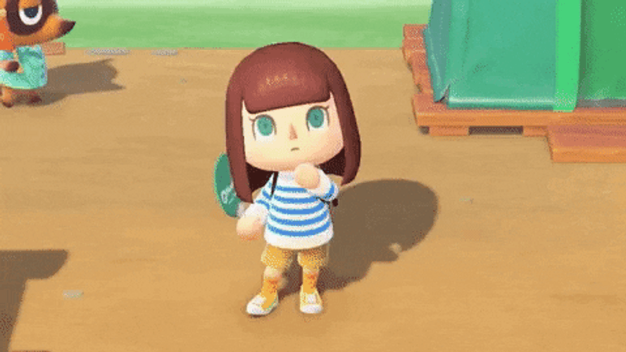 Animal Crossing yes spin reaction GIF