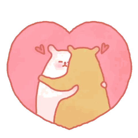 Animals Hugging in Heart Shape