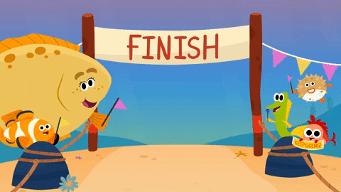 Animals Sea Creatures Finish Line GIF