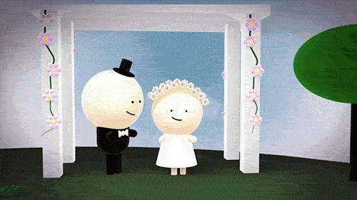 Animate Couple I Do Marriage GIF