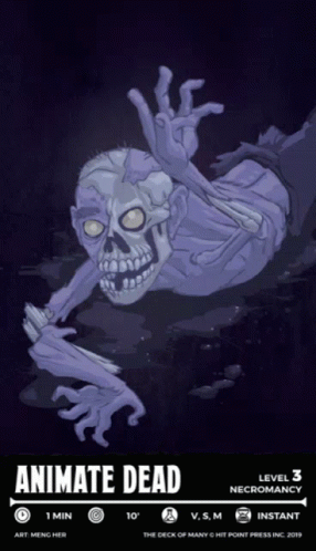 Animate Dead Skeleton Card GIF