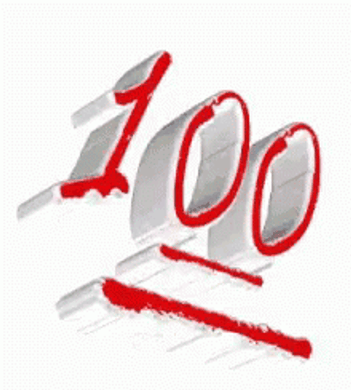 Animated 100 Rotating Number GIF
