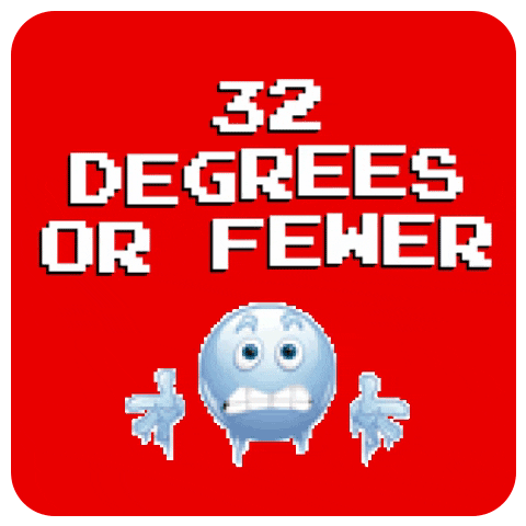 Animated 32 Degrees Or Fewer Thats Cold GIF
