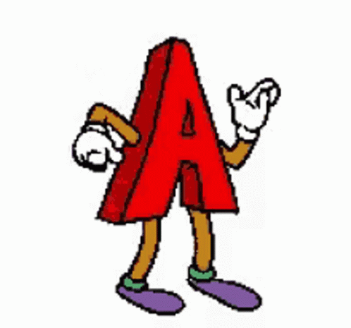 Animated A+ Alphabets Clipart GIF