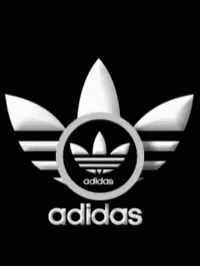 Animated Adidas Black And White Logo Spinning GIF