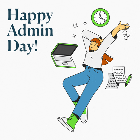 Animated Administrative Professionals Day Clock Ticking GIF