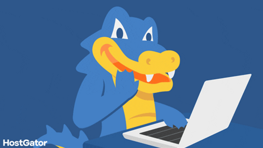 Animated Alligator Doing Fast Typing GIF