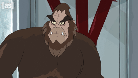 Animated Angry Big Foot GIF