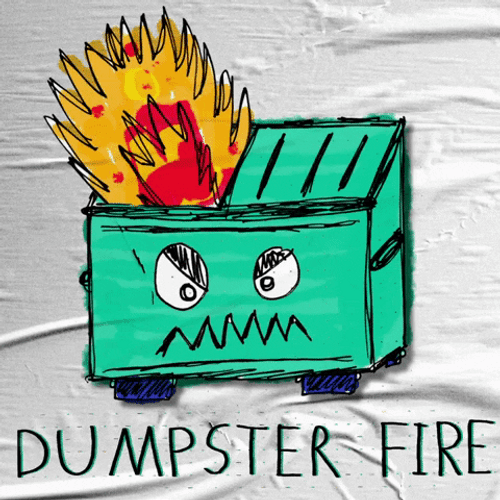 Animated Angry Dumpster Fire GIF