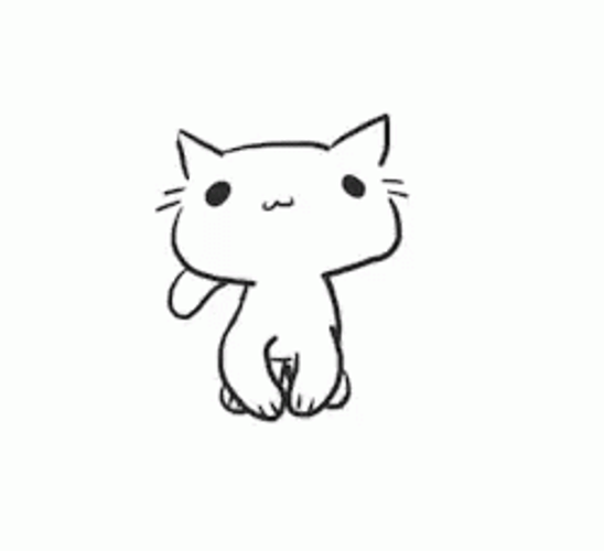 Animated Art Cute Cat Bobbing Head GIF