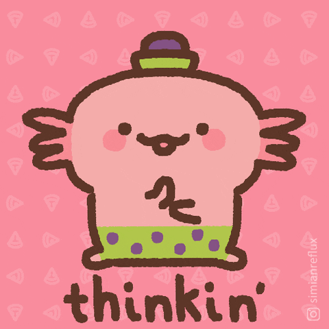 Animated Axolotl Meme Thinking GIF
