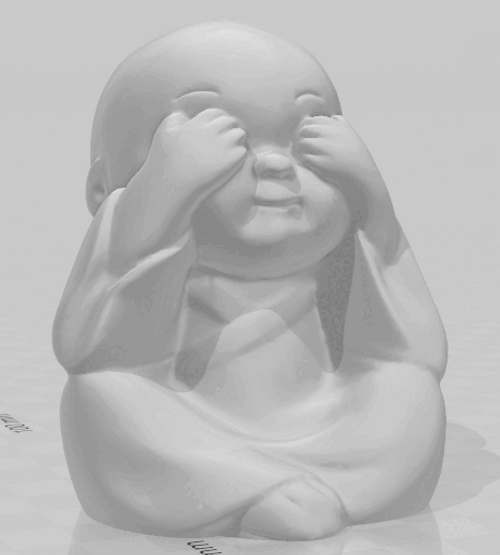 Animated Baby Buddha Peekaboo GIF