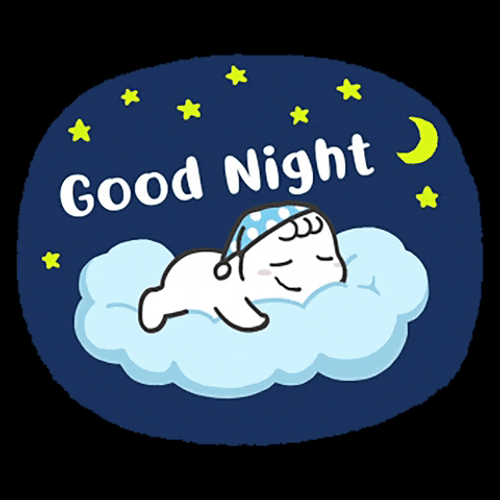 Animated Baby Sleeping In Clouds Good Night GIF