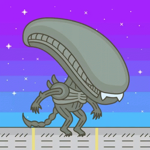 Animated Baby Xenomorph GIF