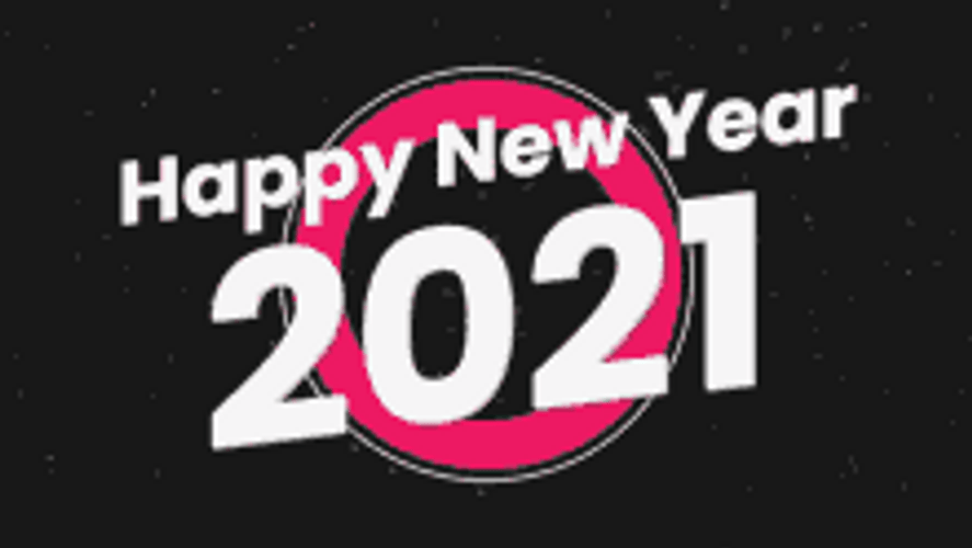 Animated Banner Happy New Year 2021 GIF